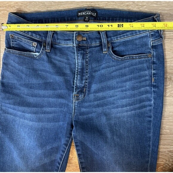 J.CREW  High Rise Jeggings Medium Blue jean Zip Fly Skinny Stretch Knit 31 - Picture 3 of 10